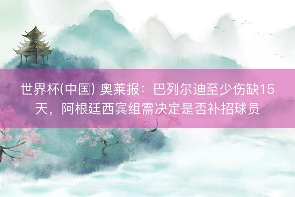 世界杯(中国) 奥莱报：巴列尔迪至少伤缺15天，阿根廷西宾组需决定是否补招球员