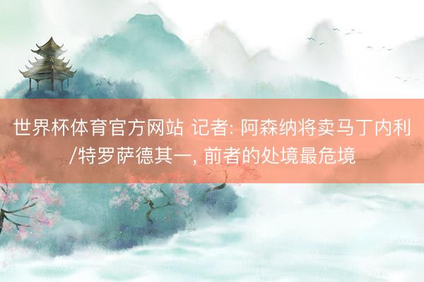世界杯体育官方网站 记者: 阿森纳将卖马丁内利/特罗萨德其一， 前者的处境最危境