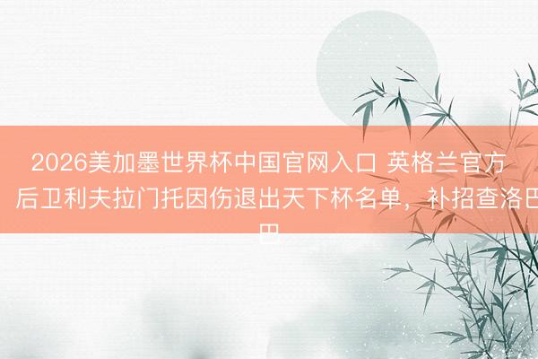 2026美加墨世界杯中国官网入口 英格兰官方：后卫利夫拉门托因伤退出天下杯名单，补招查洛巴